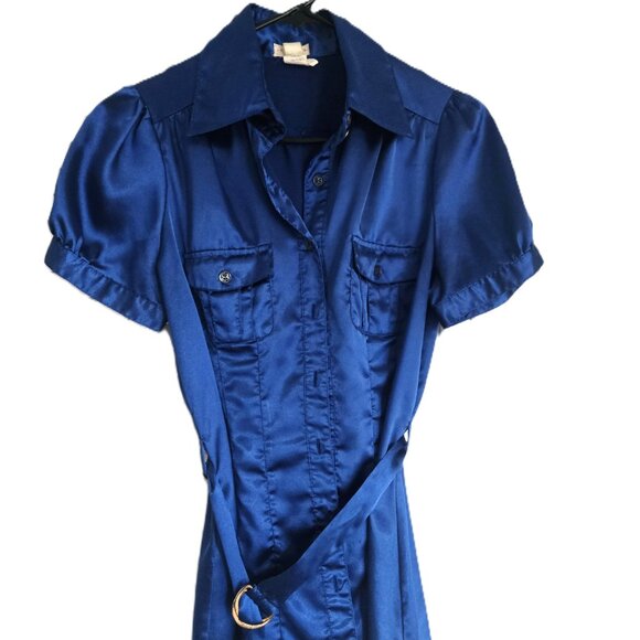 Capri elegant blouse can combine with jeans or fancy pants or skirt  Size S Blue - Picture 1 of 2